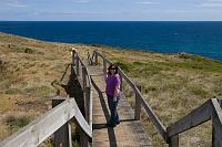  Betty going down the board walk to Pyramid Rock, Phillip Island